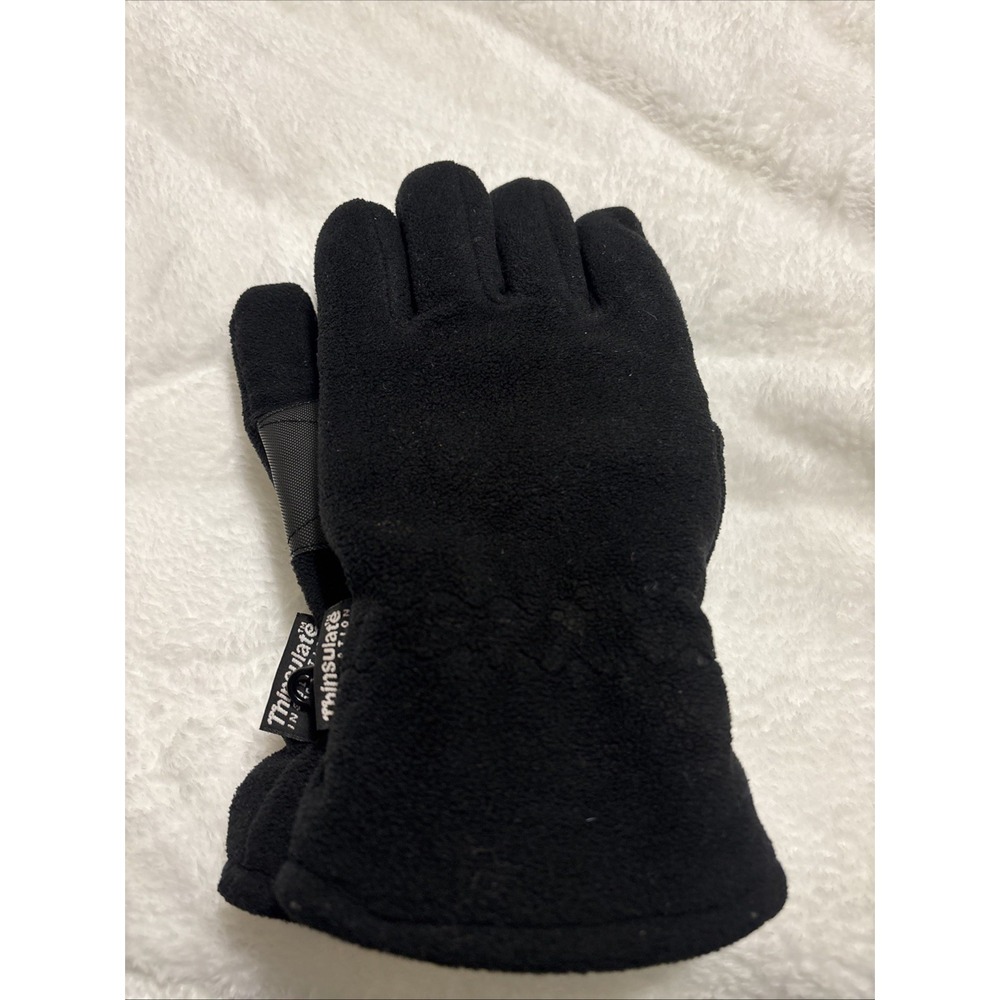 Black Fleece Winter Gloves Thinsulate Insulated Cold Weather Unisex